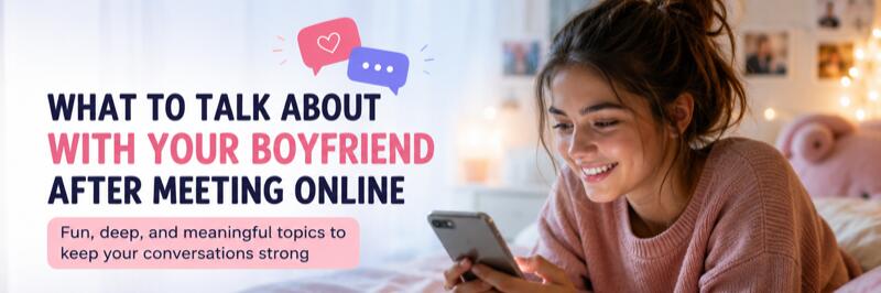 Couple having video chat conversation